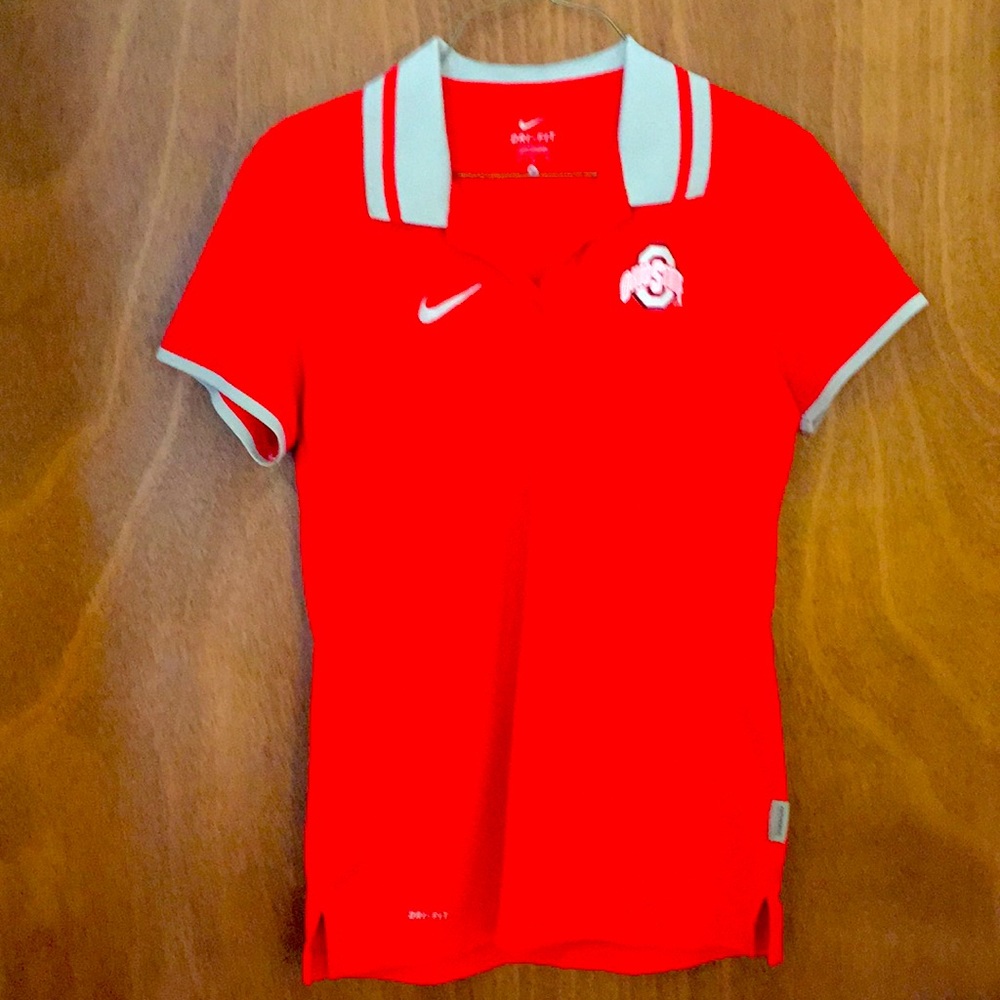 Women’s Polo, Med, SS, Nike Dry Fit, The OSU Buckeyes!